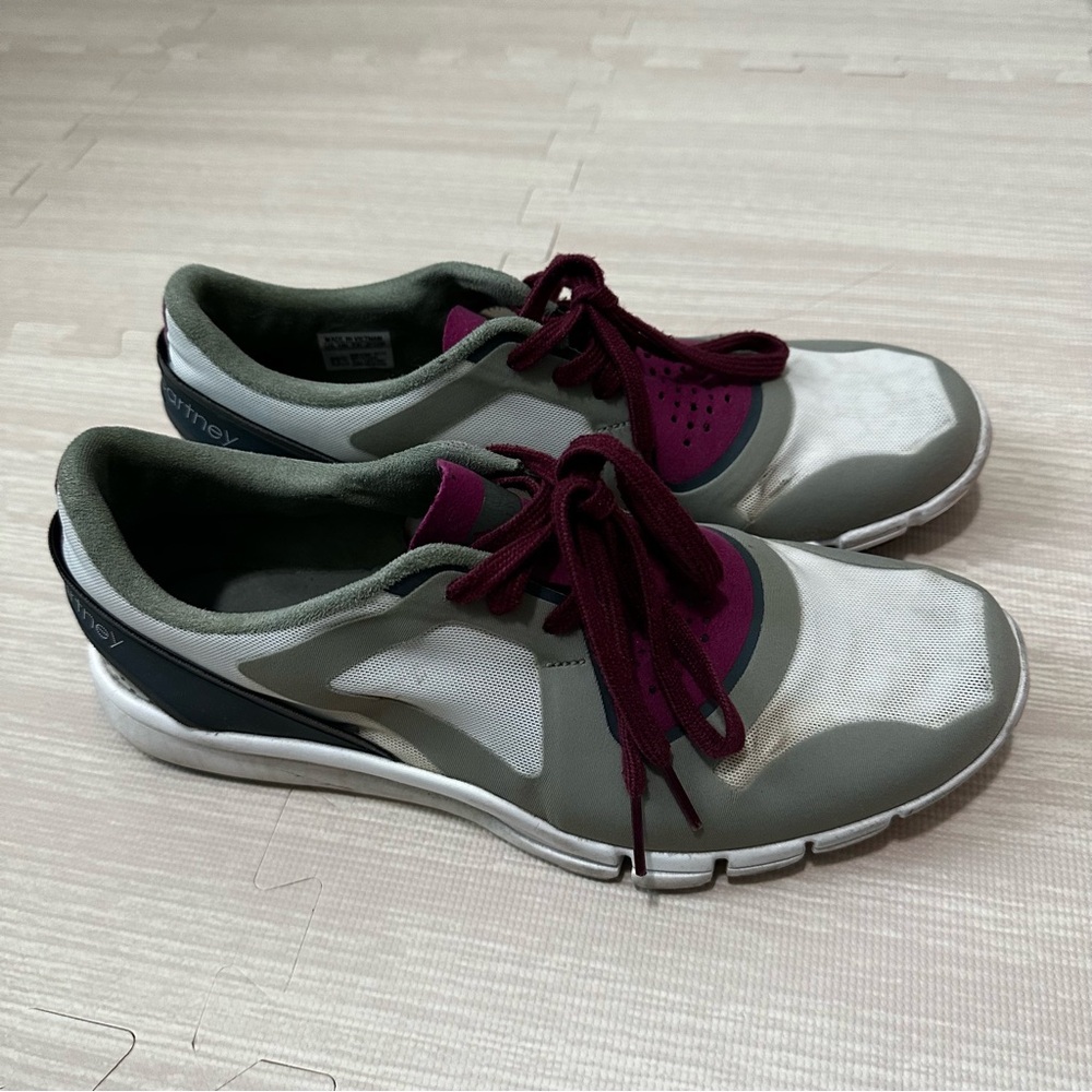 Adidas by Stella McCartney Women's Gray and Burgundy Sneakers